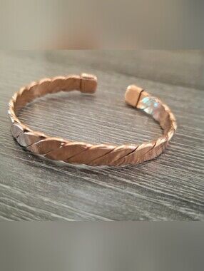 Copper Cuff Bracelet Swirl Design